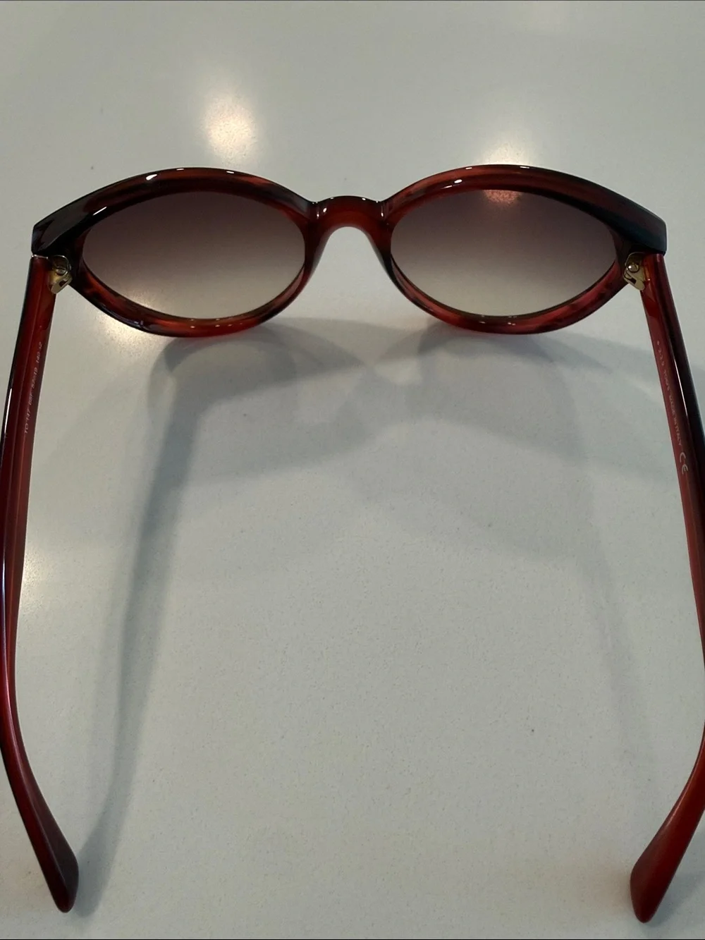 TOD'S Red Cat-Eye Sunglasses with Gradient Lenses